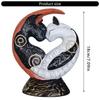 Resin Yin Yangs Cats Statue Black and  Yin Yangs Art Desk Decors,Cats Figurines Tabletop Ornament Home Decorations