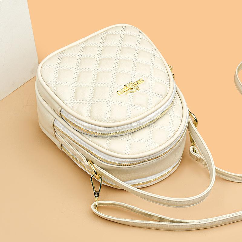 Diamond Embroidered Thread Women's Bag Mother Mobile Phone Bag Niche Double-layer Crossbody Bag Hand-held One-shoulder Crossbody Bag Bag