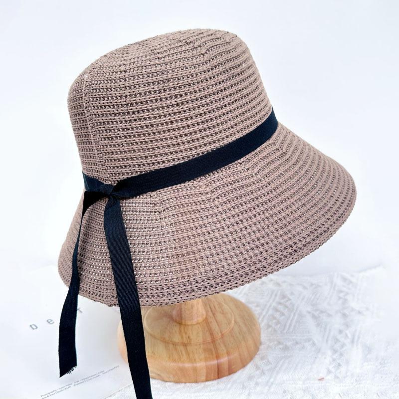 25 New Knitted Sun Hat Summer Thin Sun Protection Bucket Hat Outdoor Travel Vacation Beach Hat Big Edge Face Small