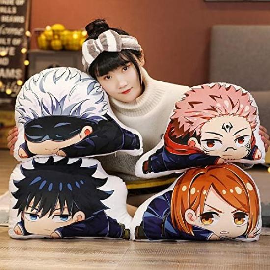LUNK Plush Toys Pillow Creative Soft Stuffed Fushiguro Megumi Anime Plush Toy Doll Christmas New Year Collectible Birthday Gift 35x45cm