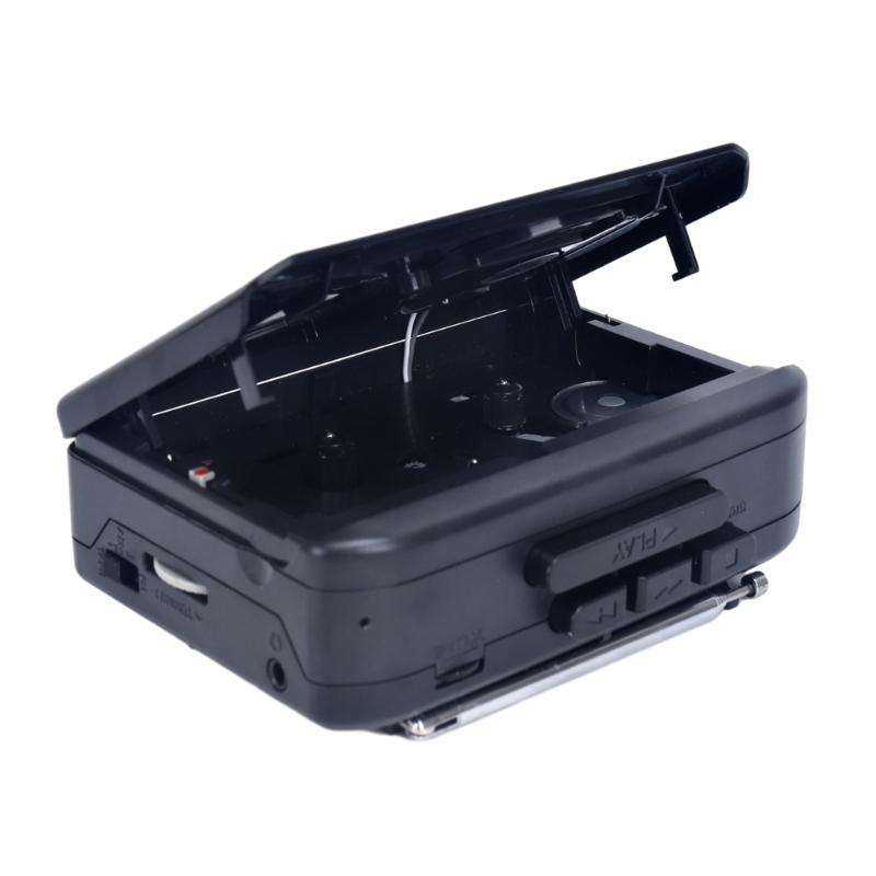 Portable Tape Player Portable Stereo USB Cassette to MP3 Converter with 3.5mm Socket AM FM Cassette Player
