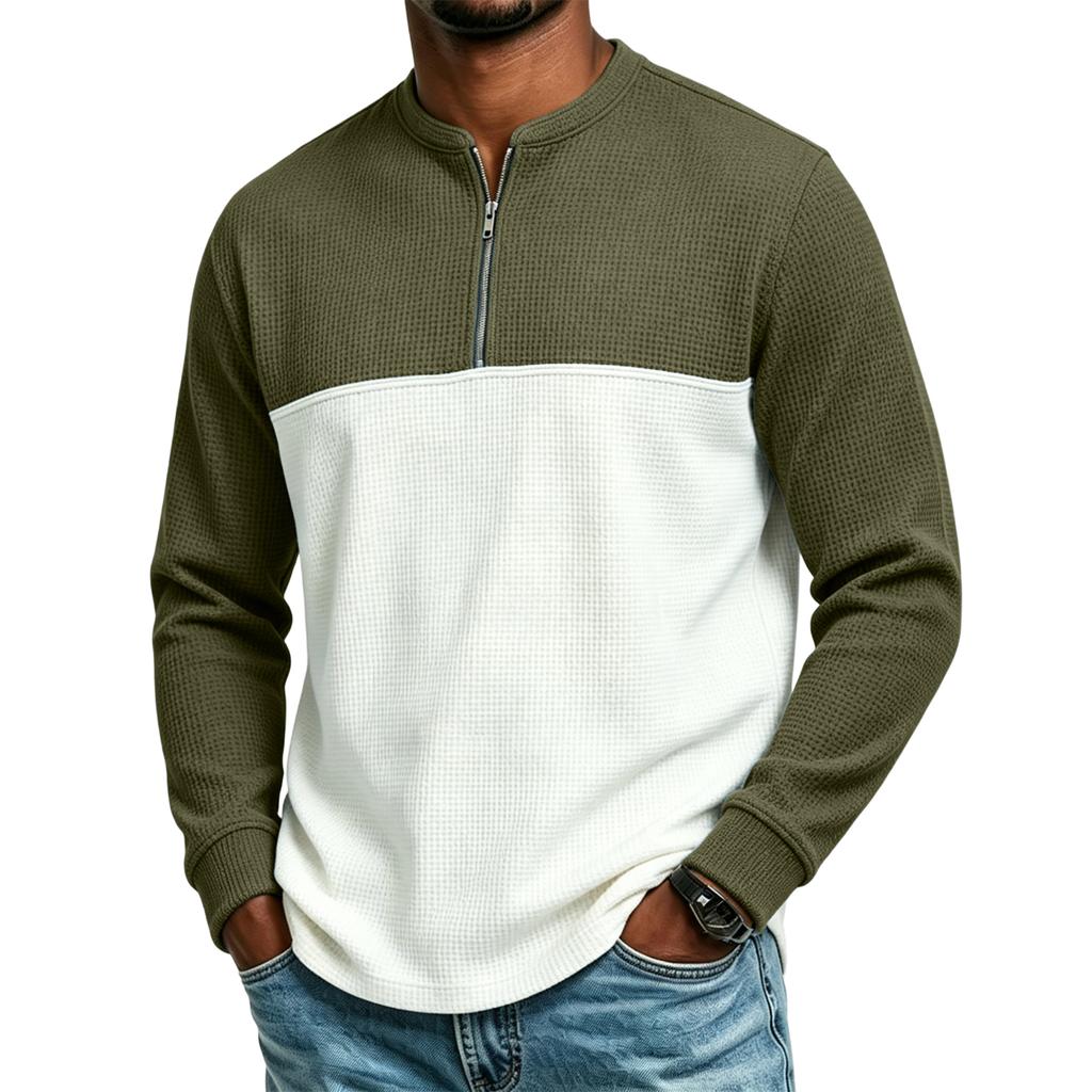 Men's Casual Knit Long Sleeve T-Shirt with, Everyday Pullover