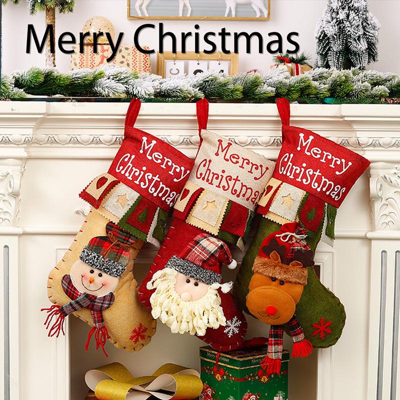 High-End 3D Cartoon Christmas Stockings - Decorative Holiday Ornaments