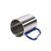 200ML Lightweight Stainless Steel Camping Mug with Carabiner Portable Metal Coffee Mugs for Outdoor Sports Travel Hiking