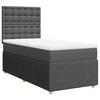 VidaXL Sommier à lattes de lit avec matelas Gris foncé 80x200 cm Tissu 3291898