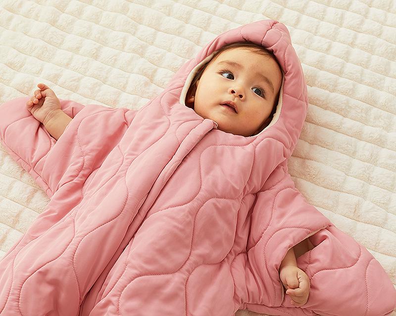 Saco de Dormir para Bebê Anti-Chute com Veludo: Cobertor Enfaixador para Todas as Estações para Recém-Nascidos