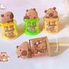 Kawaii Bærbar Capybara Blyantspisser Kreativ Tegneserie Blyantspisser Kontor Skoleutstyr Student Skrivesaker Gaver