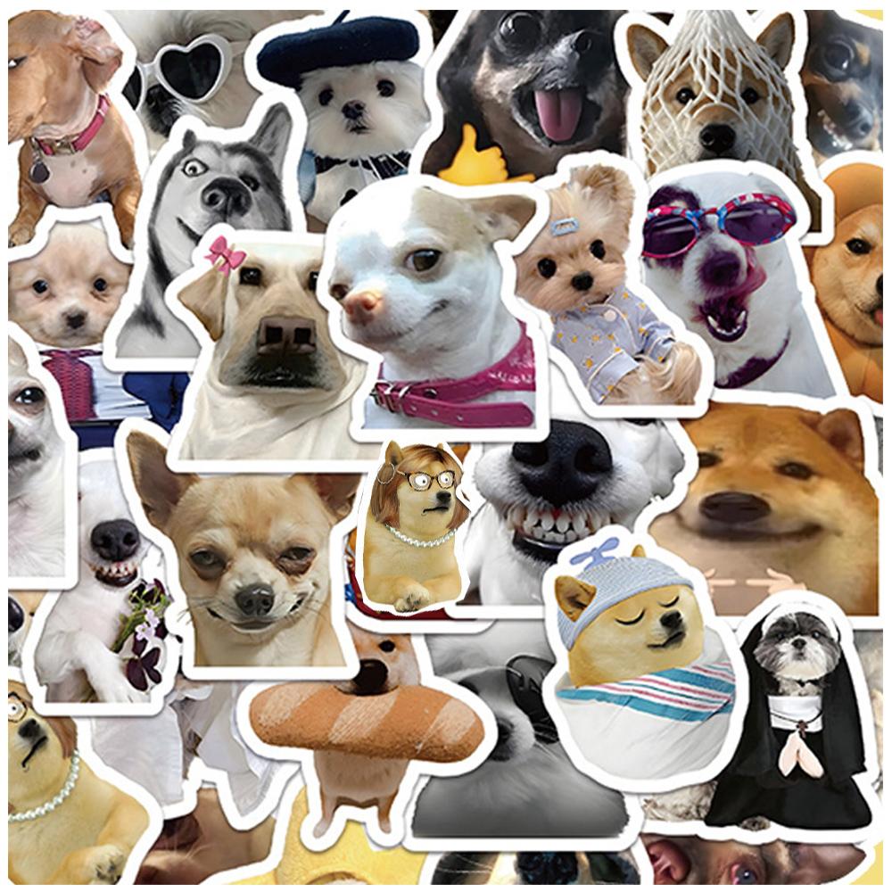10/30/60pcs Kawaii Cartoon Dog Meme Stickers Funny Creative Graffiti Sticker DIY Laptop Phone Water Bottle Decals Decoration Toy