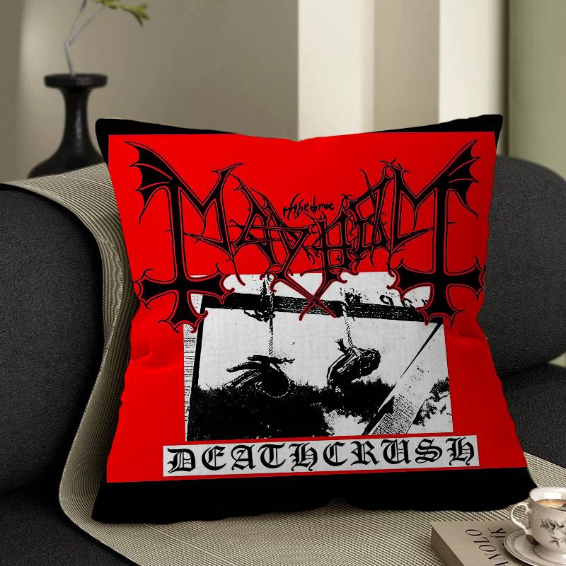 Mayhem Band Kuddar Gåvor Hemmakontor Möbler Sovrum Soffa Bil Kuddfodral Fodral 45x45cm