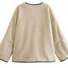 Winter Women's Plus Size Jacket Buckle Decoration Round Collar Faux Fur Coat