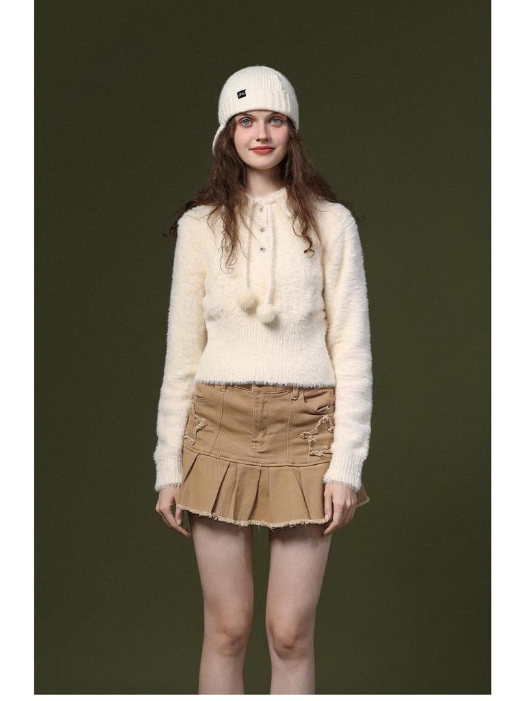 Women's Windproof Wool Knitted Hat with Ear Protection – Warm Duckbill Cap for Autumn and Winter