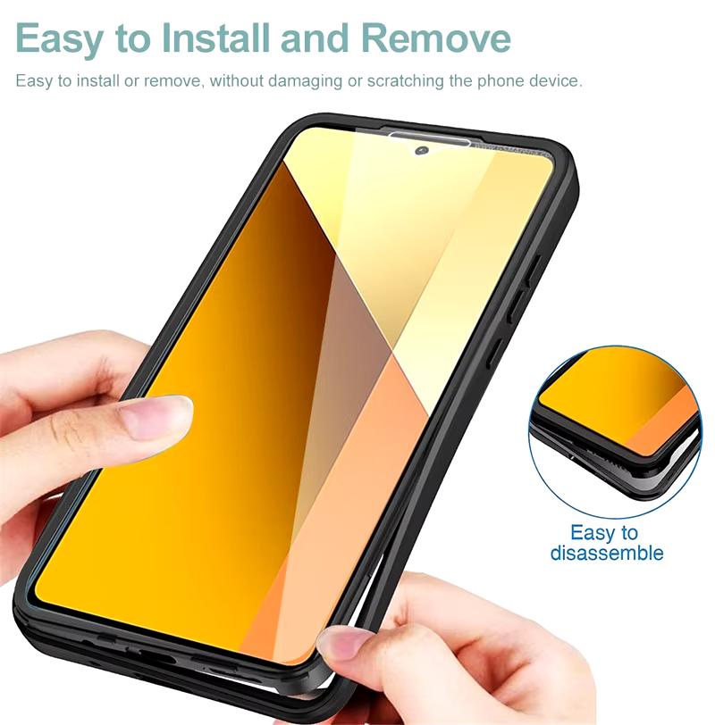 360 Full Body Protection Case for Xiaomi Mi 14T Pro 13T 12T 14 Ultra Redmi 14C 13C Shockproof Case for Redmi Note 13 Phone Cover