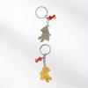 Poodle Cartoon Keychain: Personalized Metal Pendant for Campus Souvenir or Gift