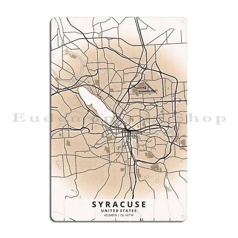 Syracuse New York Metal Sign Cinema Wall Decor Funny Printed Club Tin Sign Poster 20x30cm(7.8x11.8inch)