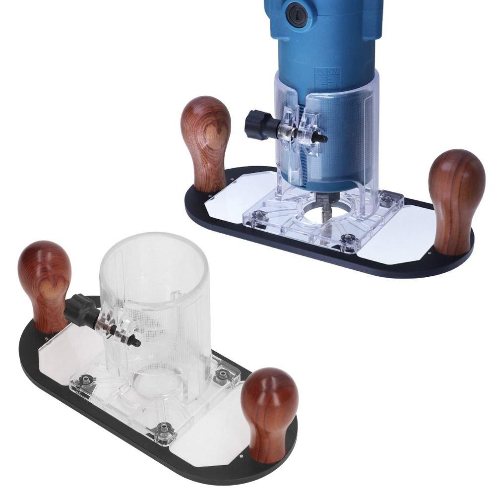Milling Groove Wood Router Base Adjustable Opening Milling Trimming Machine Flip Engraving Spare Parts Milling Base Engraving