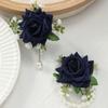 Set Of 2 Pieces Rose Wrist Corsage Artificial Flower Bridal Wrist Corsage  for Wedding Decoration