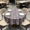 Dining Kitchen Indoor Furniture Protection Washable Fabric Round Table Cloth