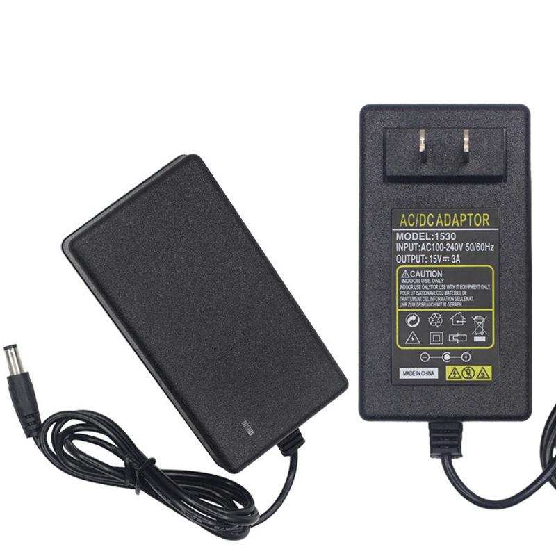 15V 3A 45W Universelles Netzteil für Trolley-Lautsprecher, Scanner, DC-Ventilator, Switch-Ladegerät - US/EU-Stecker