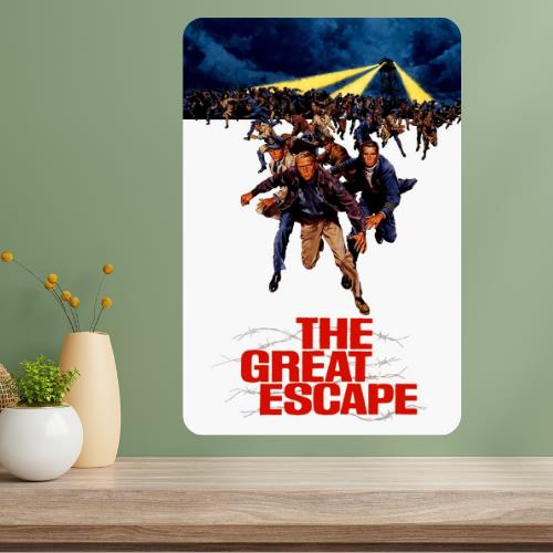 The Great Escape Classic Movie Metal Poster Sign 20x30cm（7.8x11.8inch）