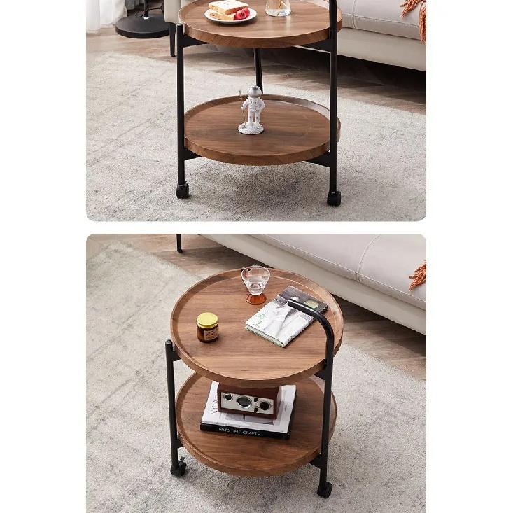 Premium Double Tier Beverage Tea Trolley Snack Cake Cart for Hotels Restaurants Mobile Serving Cart On Wheels Service Cart