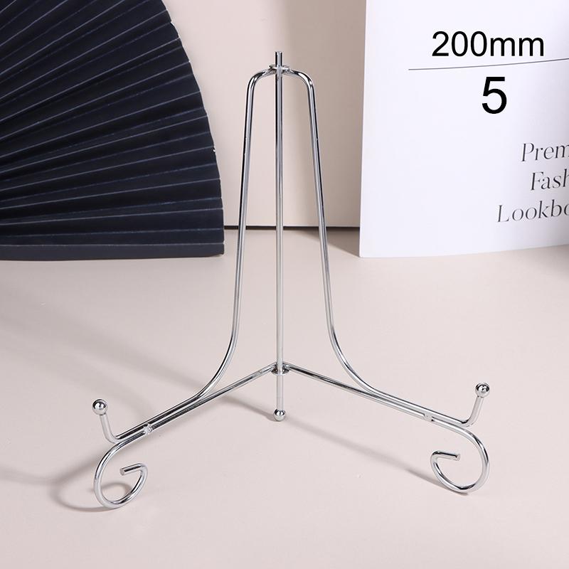 Black Sliver Iron Easel Display Stand Book Holder Photo Pedestal Bowl Dish Frame Picture Plate Rack Easel Crafts Bracket