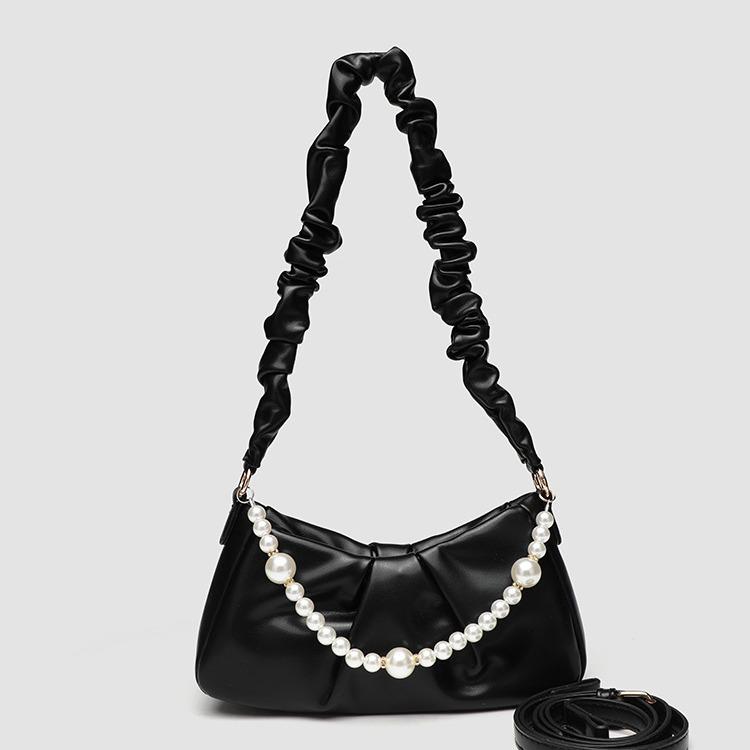 French Niche Cloud Bag Women'S Fashion Pleated Armpit Bag High-End Versatile Shoulder Messenger Bag