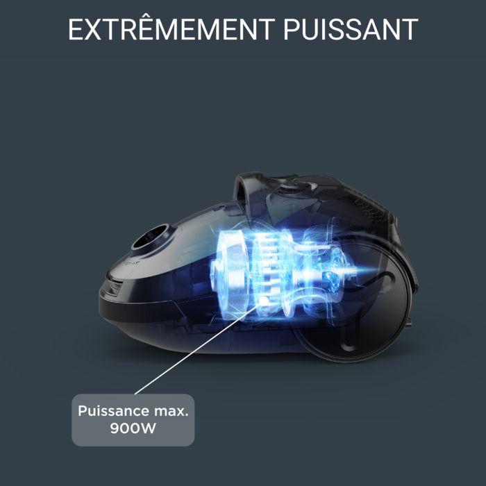 Rowenta Aspirateur Avec Sac, Moteur Basse Consommation 900 W Max, Compact, 3L, Sac Hygiène+, Grand Rayon D'action RO3945EA
