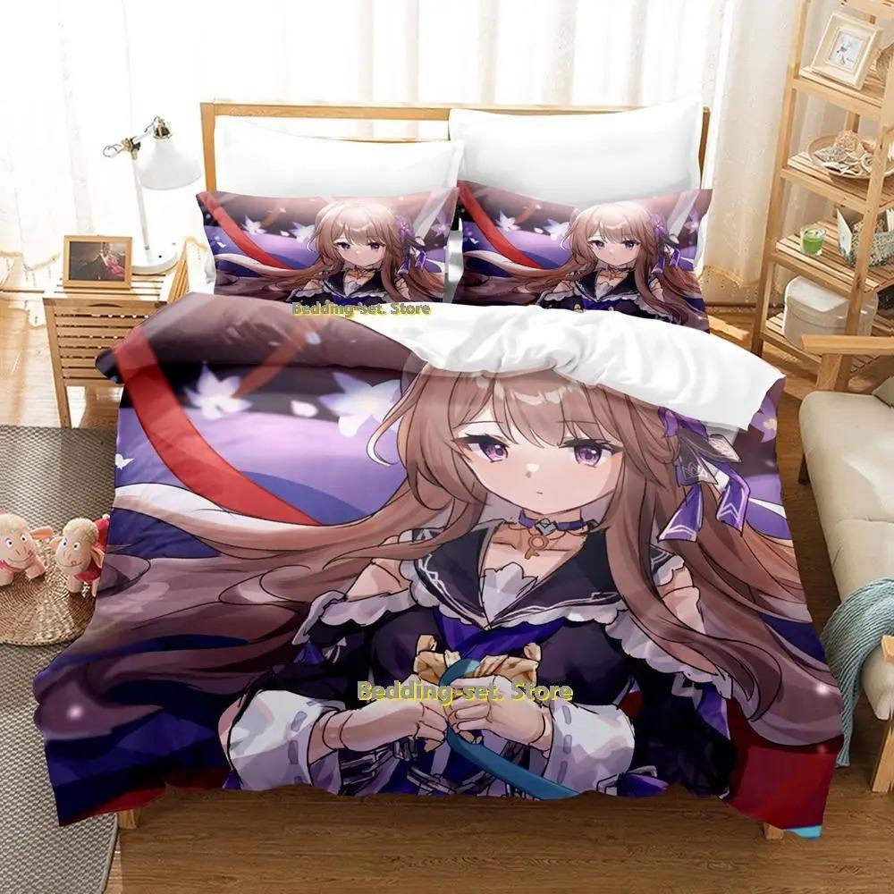 Honkai Star Rail Bedding Set Single Twin Full Queen King Size Bed Set Adult Kid Bedroom Duvetcover Sets Anime Parure De Lit Bed