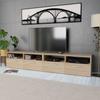 VidaXL Meuble TV 2 pcs Aggloméré 95 x 35 x 36 cm Chêne