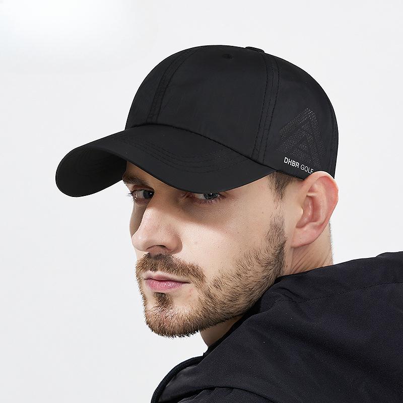 Outdoor Breathable Laser-punched Sun Protection and Quick-drying Caps for Men and Women with Side-printed Letters