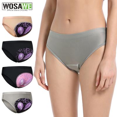 Women Cycling Shorts WOSAWE Ladies Cycling Padded Underwear Riding Briefs Bicycle Underpants