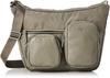 Shoulder Recycled Double Pocket Shoulder for Women [Isaac] Bag, Nylon, Bag, Beige,