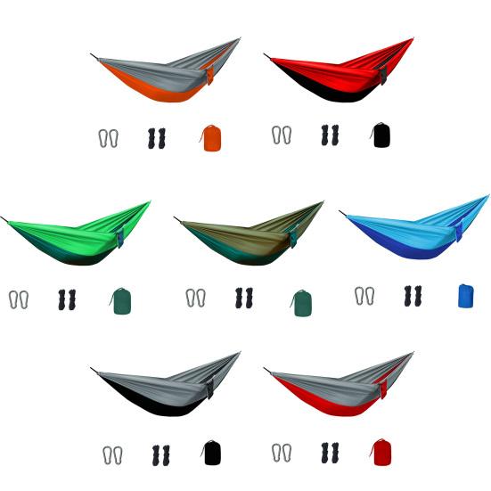 Outdoor Hammock Patchwork Color Anti-Rollover Wide Design Moisture-Proof Pad Outdoor Sleeping Hammock Color-Blocking Resting Equipment