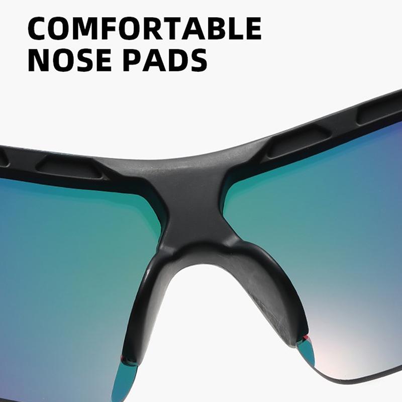 Sport Sunglasses Cycling Glasses +Box For Men Women Tr90 Frame With Hd Lens Anti-Glare For Running Driving Fishing Men