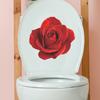 Self-adhesive Romantic Rose Wedding Toilet Stickers for Bathroom Home Decor