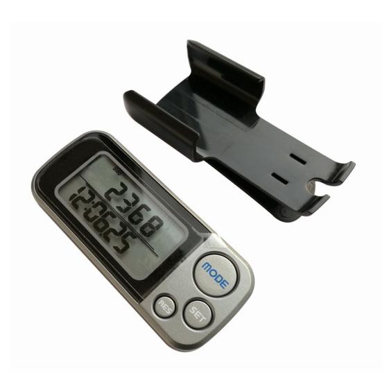 Podomètre 3D de marche avec clip et cordon Mémoire 30 jours Compteur de pas simple avec affichage LCD Suivi d'activité précis pour hommes et femmes