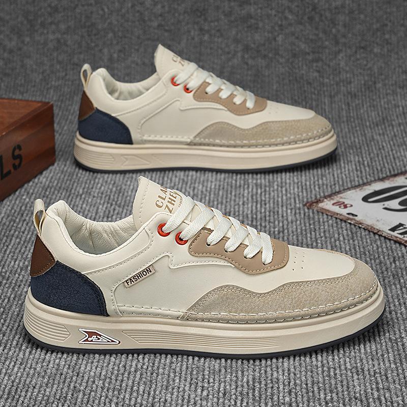 

Men s shoes 2024 new popular men s shoes trend versatile casual shoes men s leather surface soft sole business board shoes men s leather shoes 44