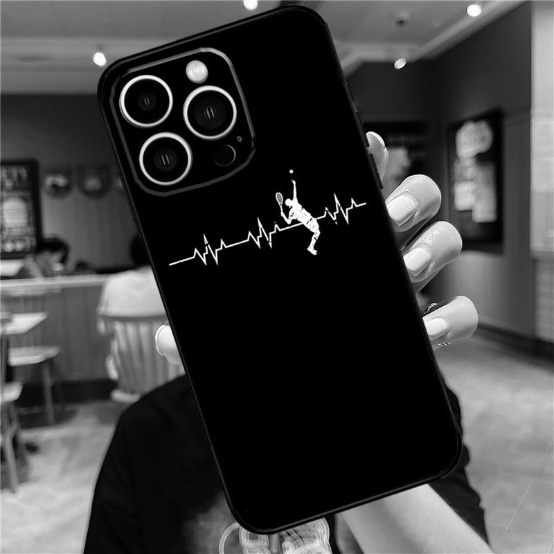 Tennis Ball Rackets Case For iPhone 17 16 14 13 12 11 15 Pro Max Mini Plus 16e 17 Air Bumper Cover Accessories