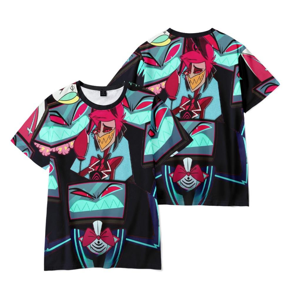 Hazbin Hotel Women Men's Casual Graphic Printed Short Sleeve T-shirts