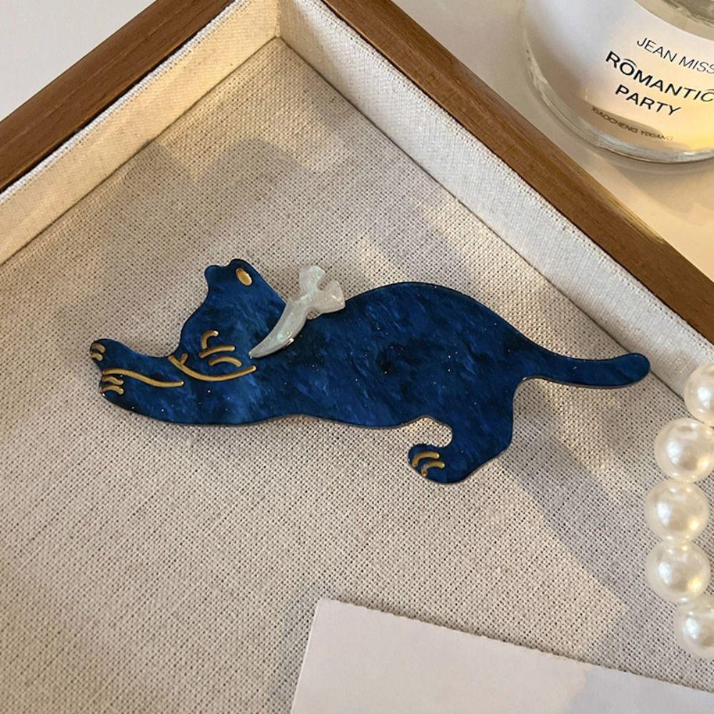 Cartoon Acetic Acid Hair Clip Colorful Cat Duckbill Clip Cute Cat Hair Clip  Girls