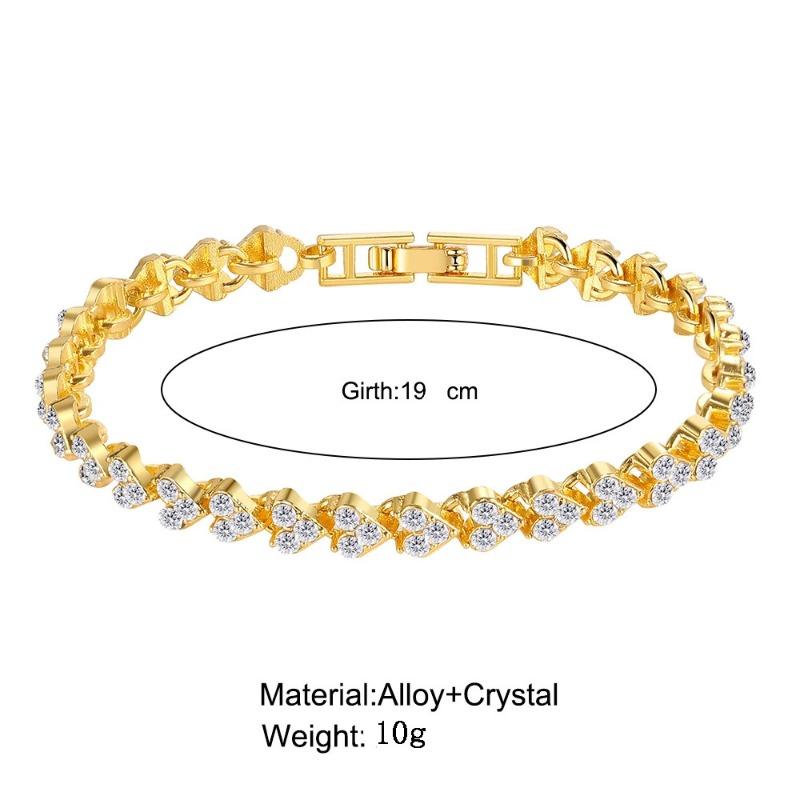 Jewelry exquisite luxury sparkling diamond roman crystal bracelet for women casual diamond bracelet