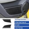 4pcs Carbon Fiber Car Inner Door Storage Panel Sticker For Smart Fortwo 2011-15