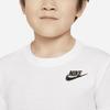 Nike Logo Print Round Neck Pullover Short Sleeve T-Shirt Kids Tops White DQ4251-100