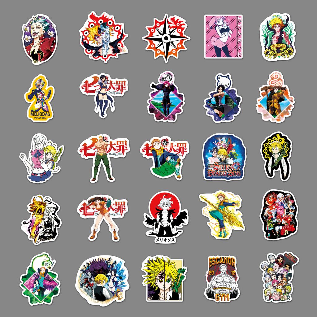 50 Kreskówkowych Japońskich Komiksowych Kreatywnych Doodle Naklejek Dekoracyjnych na Laptopa Samochód Lodówkę Walizkę