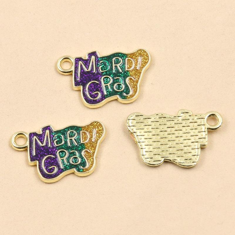 15 Style DIY Alloy Jewelry KC Gold Enamel Masquerade Carnival Pendant Charms