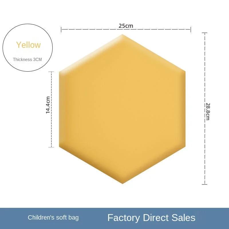 3D Nordic Kids Room Loft Hexagonal Headboard Soft Bag Wall Sticker Tatami Bed Headboard Self-adhesive Wall Background Wall Decal