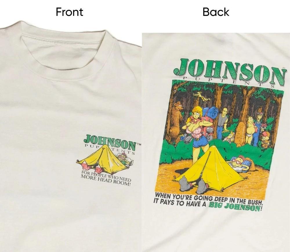 Vintage 90s Big Johnson Pup Tents T-Shirt 2 sided Unisex T-Shirt M
