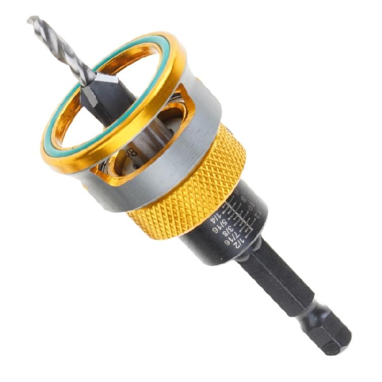 Limit Countersink Drill Bit Set Hole Punch Deep Adjustable Countersunk Drill Bit Shank Wood Countersink Drill Bit