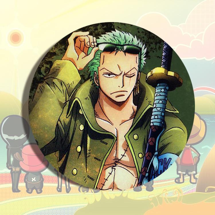 Badge Anime Japanese Cartoon Pin Metal Enamel Brooch Cosplay Accessories Luffy Zoro Nami Chopper Sanji Collection