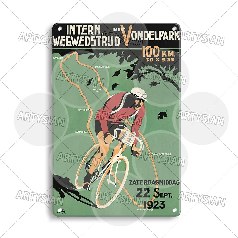 Tour de France Metal Sign Cycle Bicycle Racing Plaque Course de la Paix Championnat du monde Tour of Peace Vel’ d’Hiv Alcyon